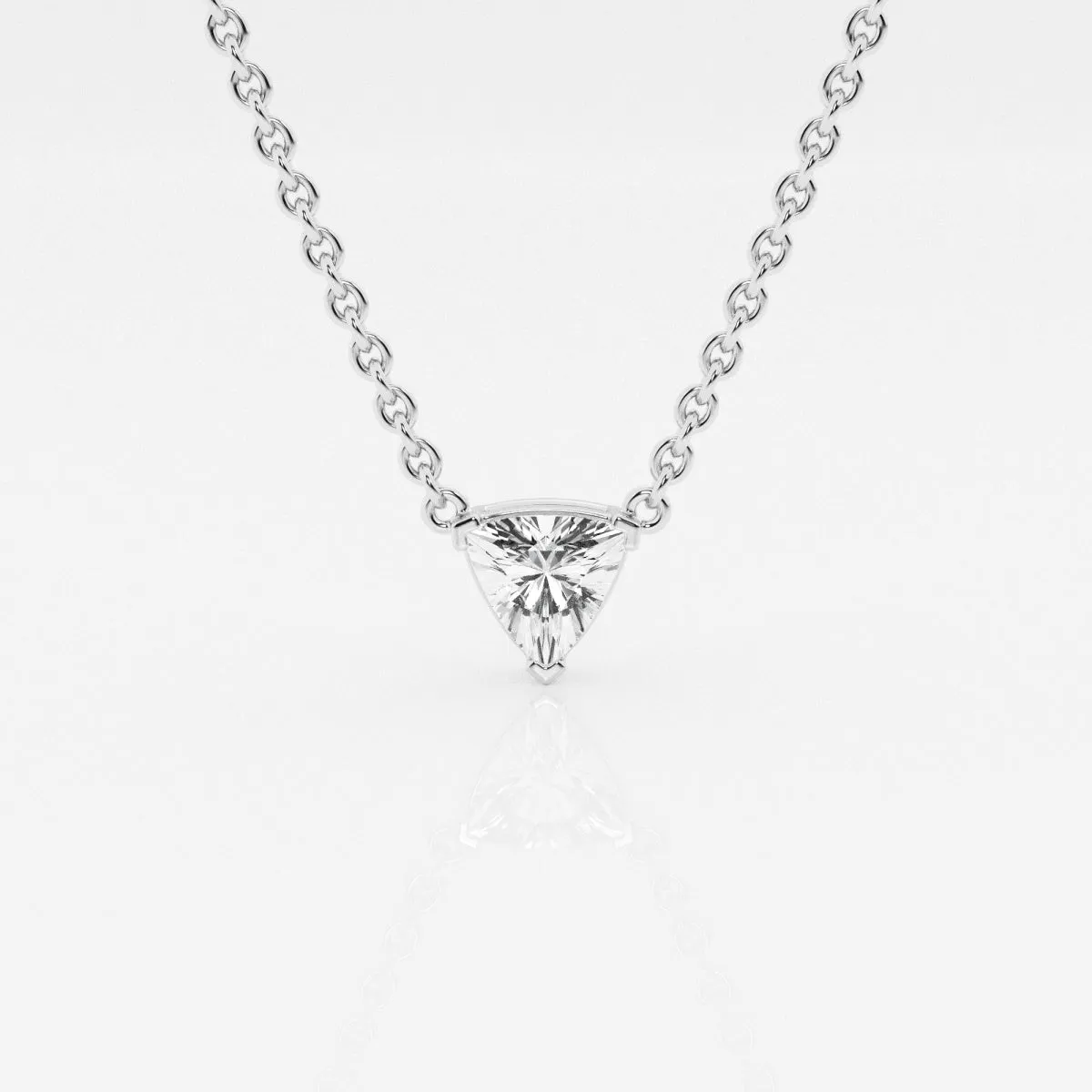 0.50 CT Trillion Moissanite Diamond Solitaire Necklace