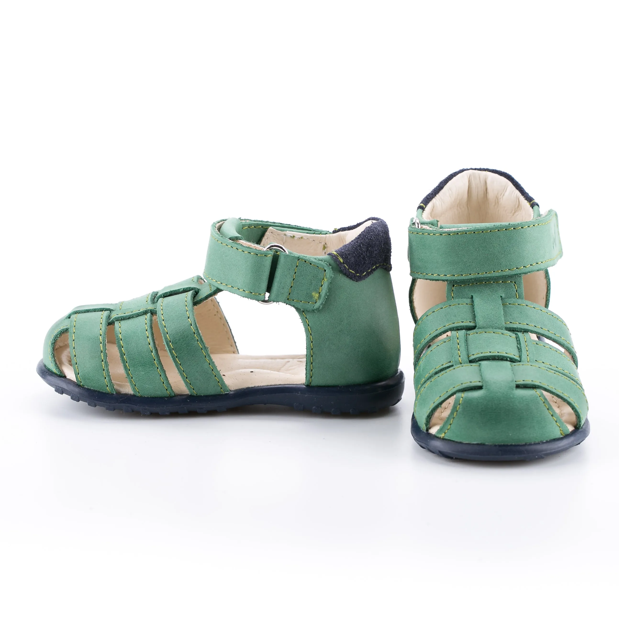 (1078-6) Emel green closed sandals