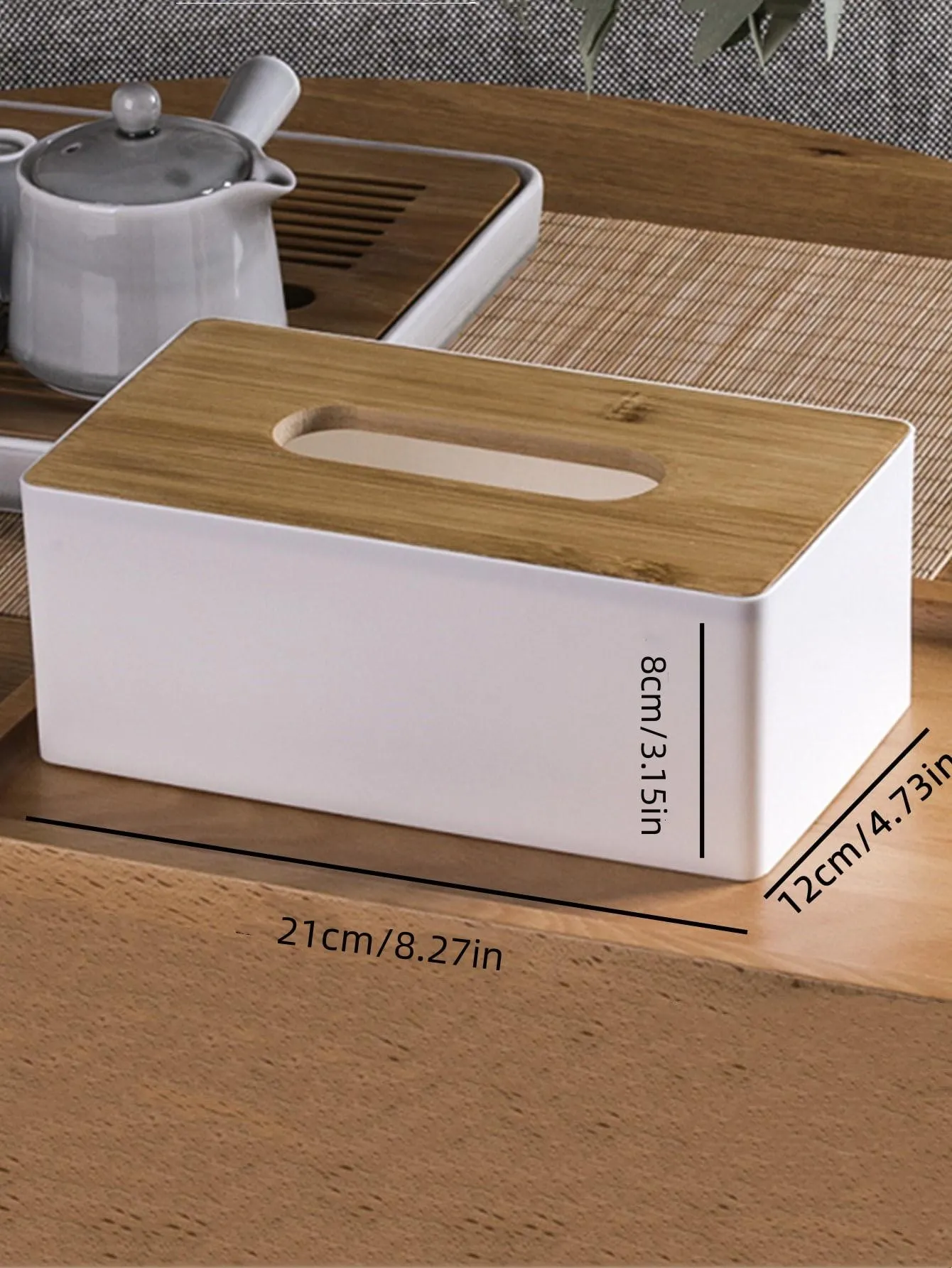 1pc Solid Color Tissue Storage Box