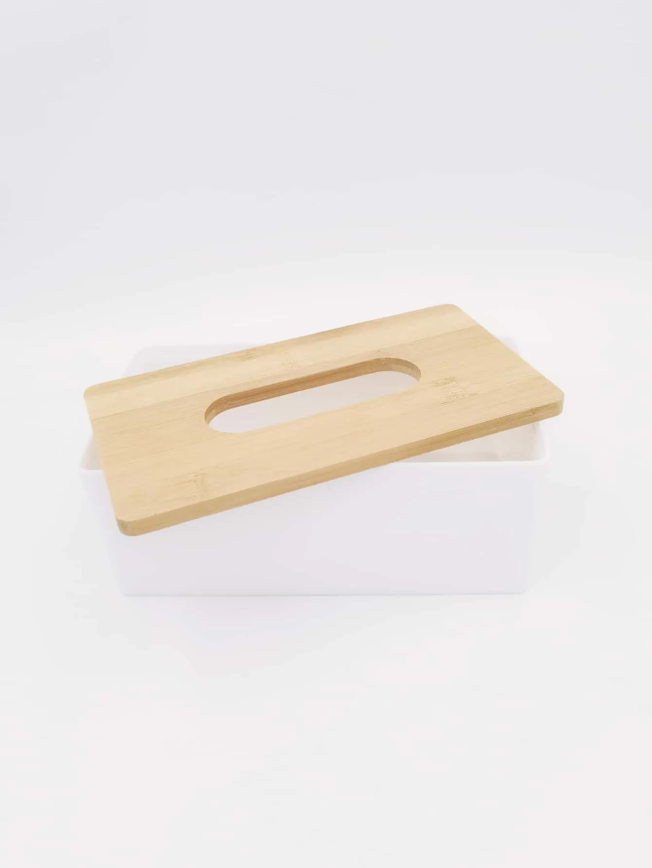 1pc Solid Color Tissue Storage Box