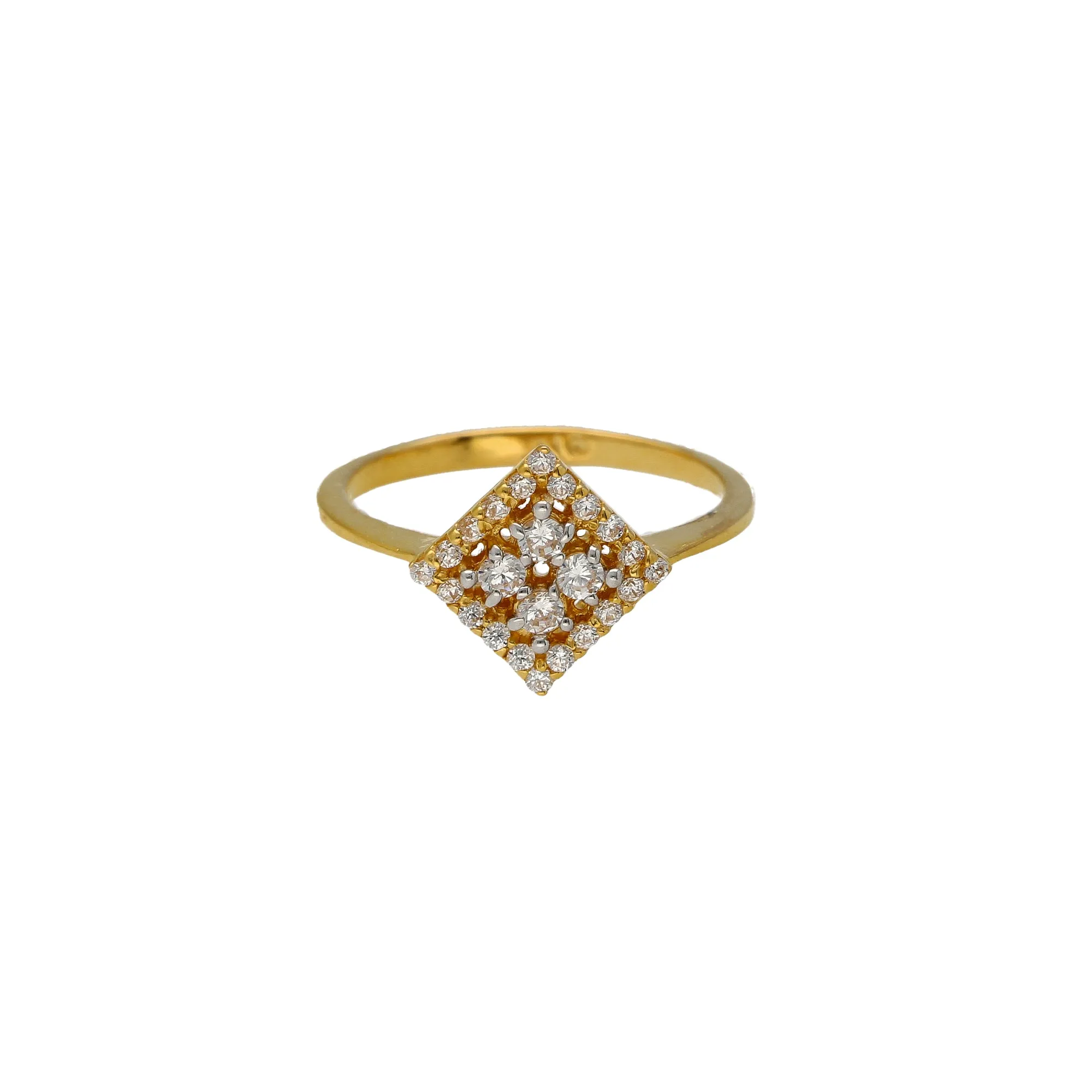 22K Yellow Gold & CZ Ring (2.9gm)