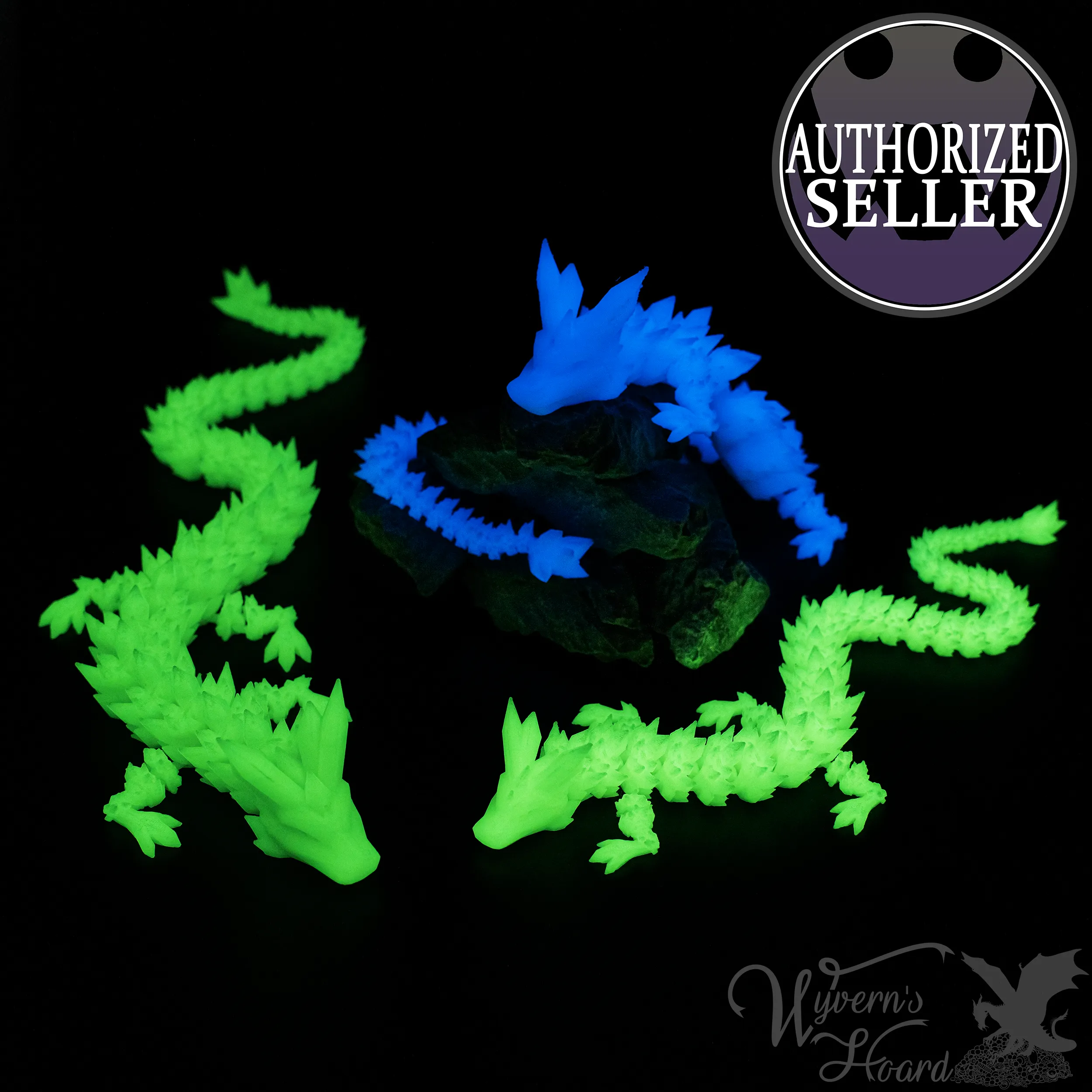 3D Printed Crystal Dragon Sensory Fidget Toy