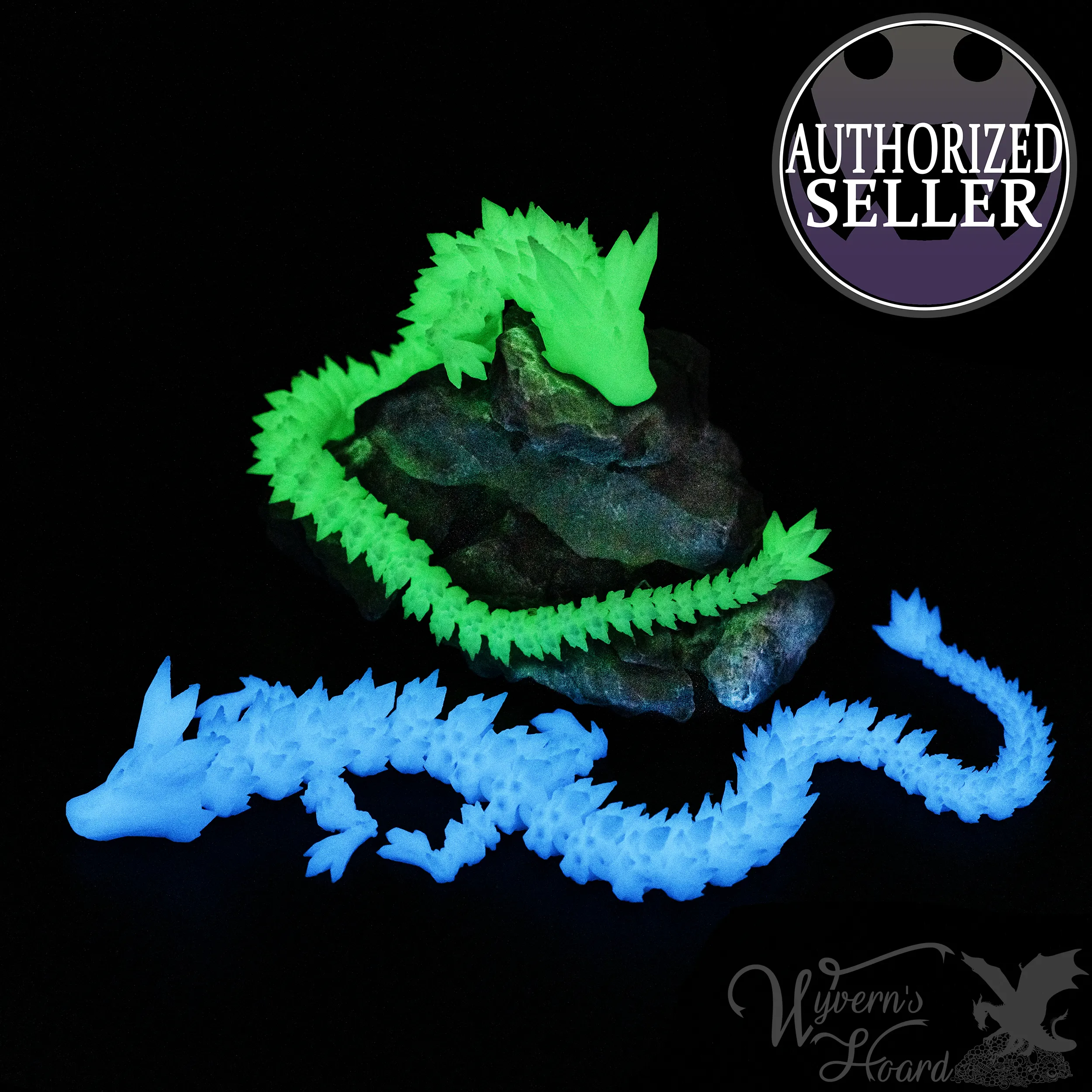 3D Printed Crystal Dragon Sensory Fidget Toy