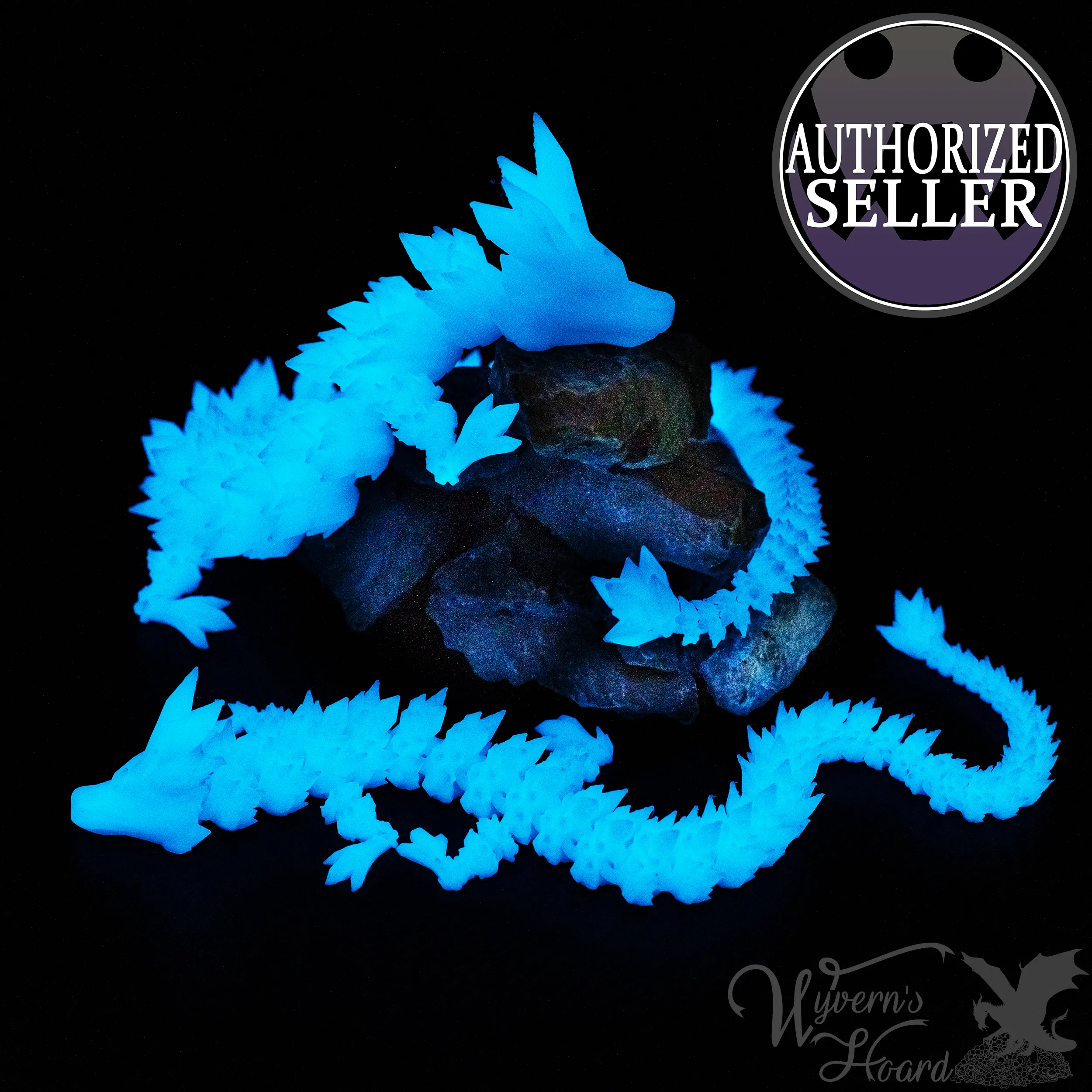 3D Printed Crystal Dragon Sensory Fidget Toy