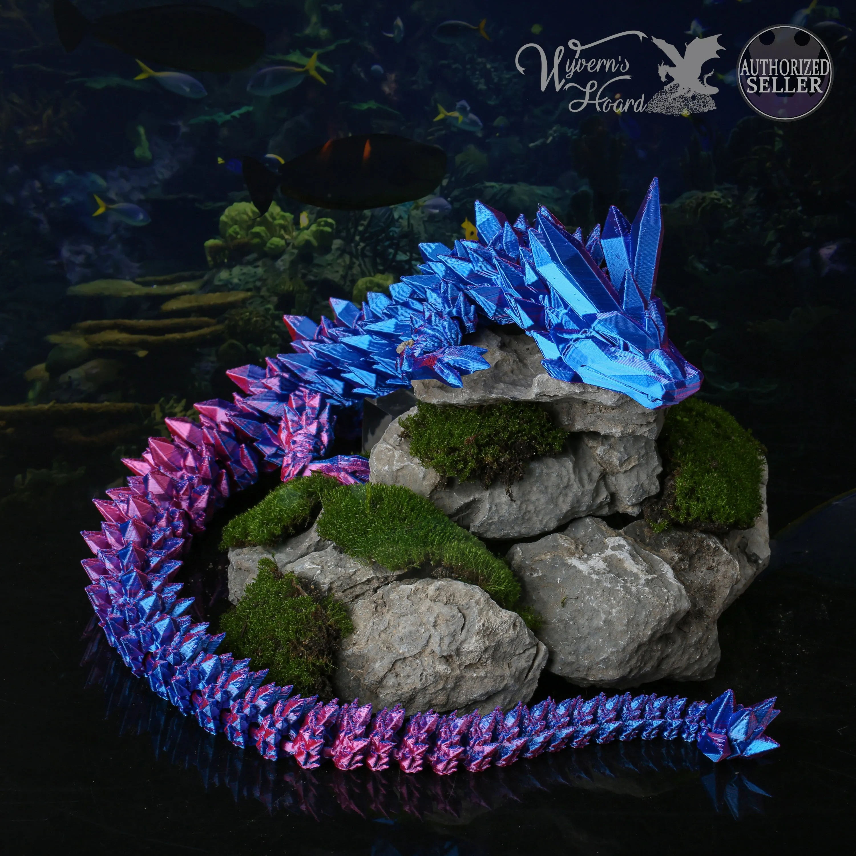 3D Printed Crystal Dragon Sensory Fidget Toy