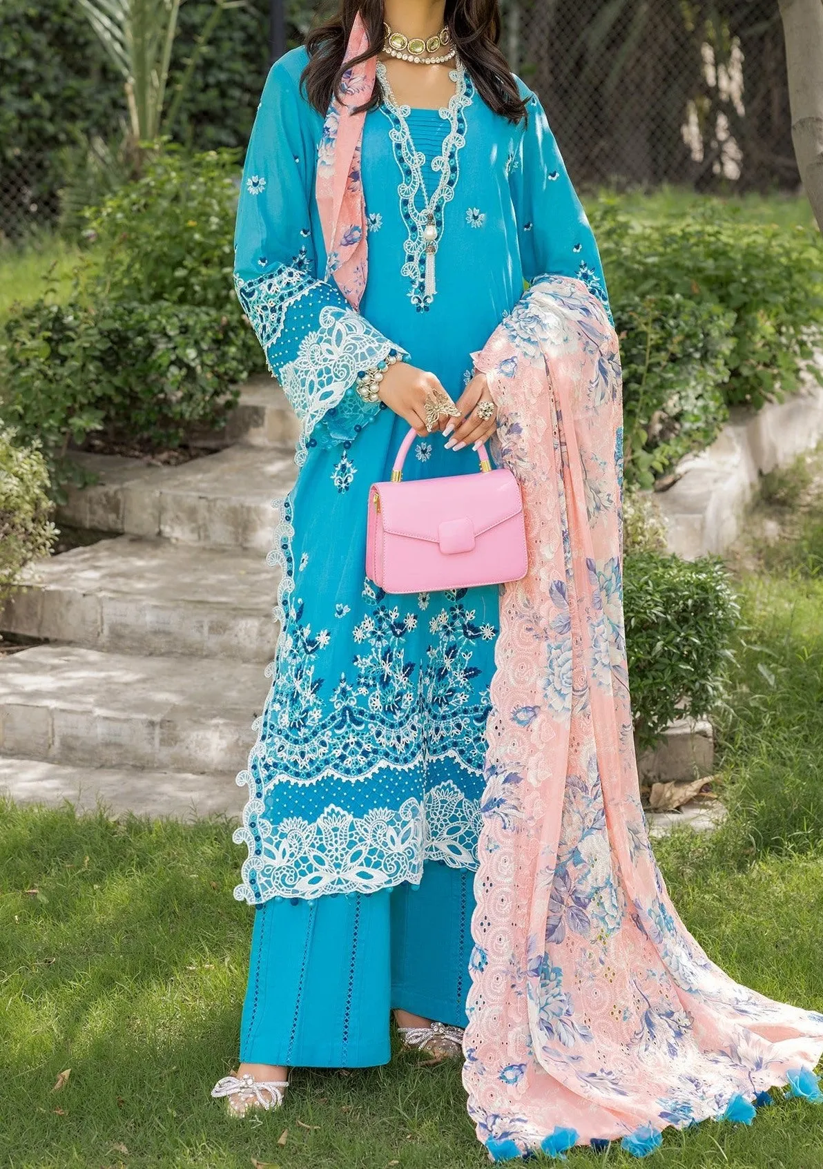 Adan's Libas Ilana Ready Made Embroidered Lawn