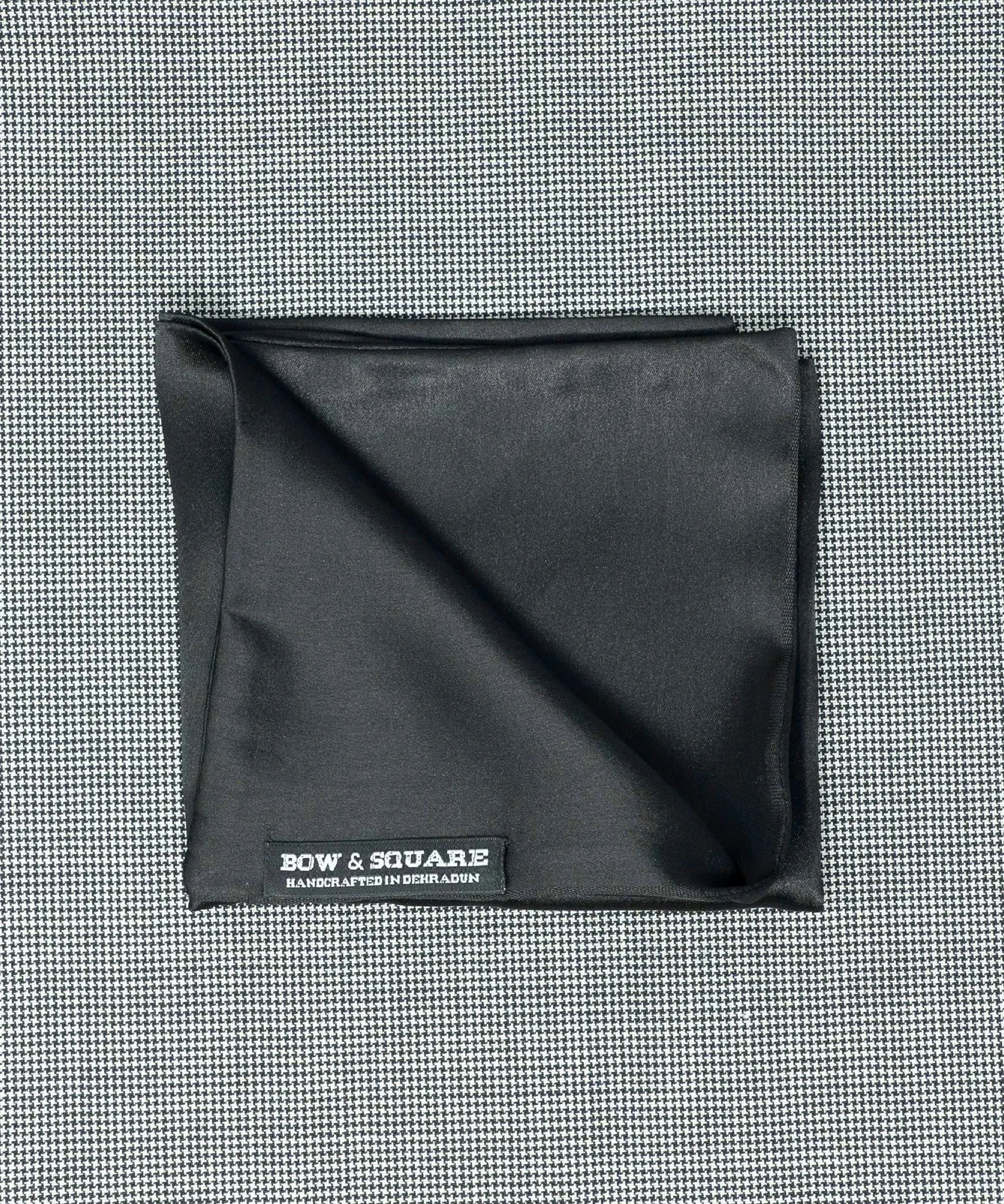 After 8 Solid Black Pocket Square