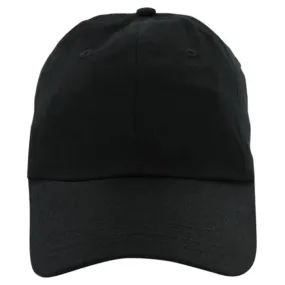 AHEAD Black Chino Solid Velcro Cap