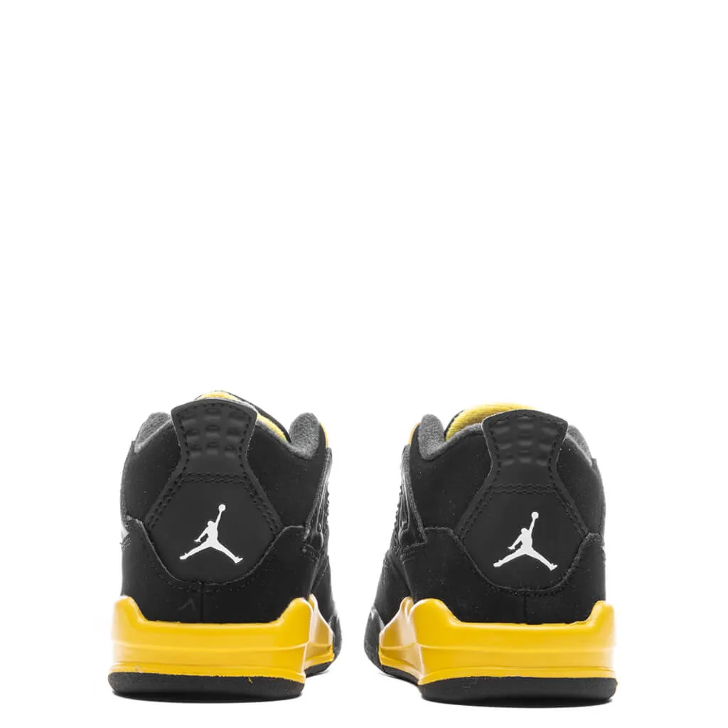 Air Jordan 4 Retro (TD) Thunder - Black/White/Tour Yellow