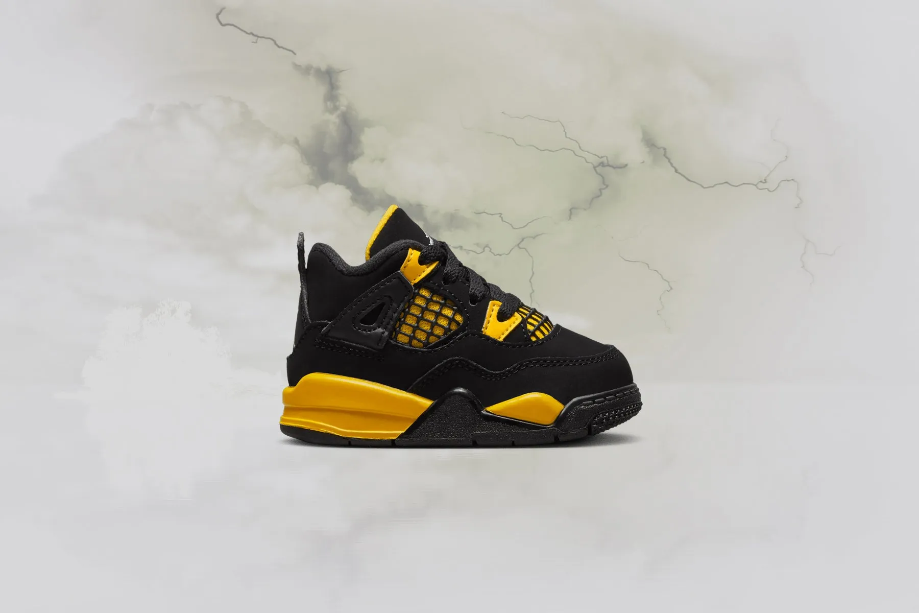 Air Jordan 4 Retro (TD) Thunder - Black/White/Tour Yellow