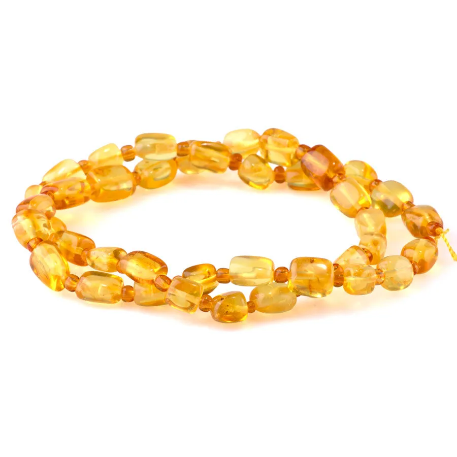 Amber 8x10mm Nugget A Grade - 15-16 Inch