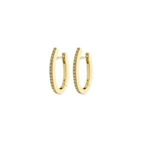 Anaya Gold Plated Crystal Hoops