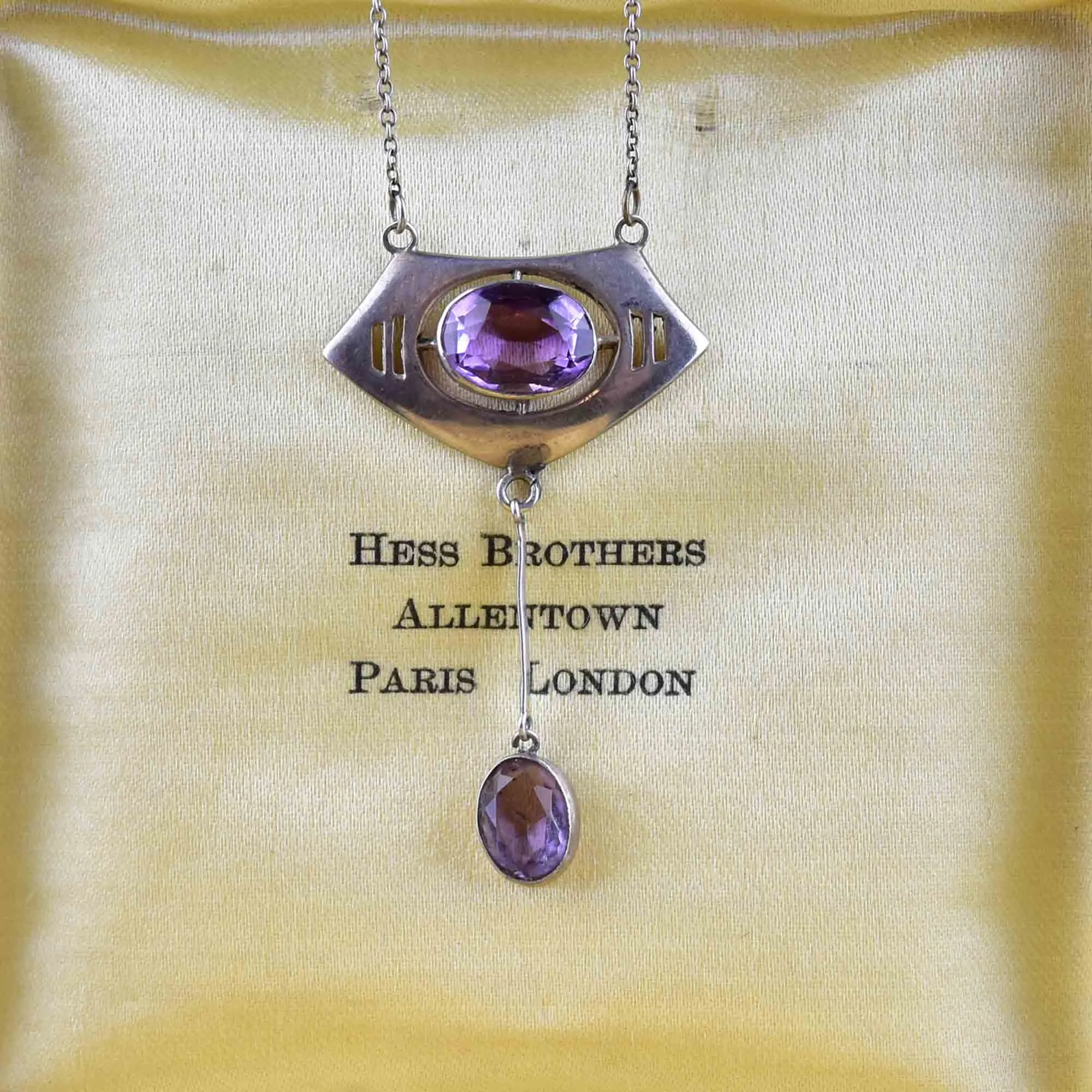 Antique Charles Horner Arts and Crafts Amethyst Necklace