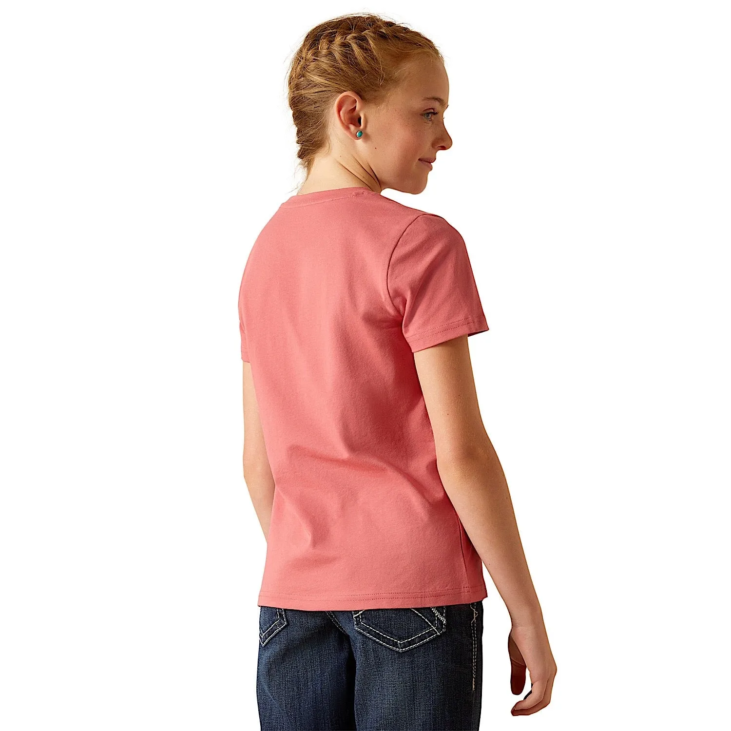 Ariat Girl's Cowgirl Cactus T-Shirt - Slate Rose