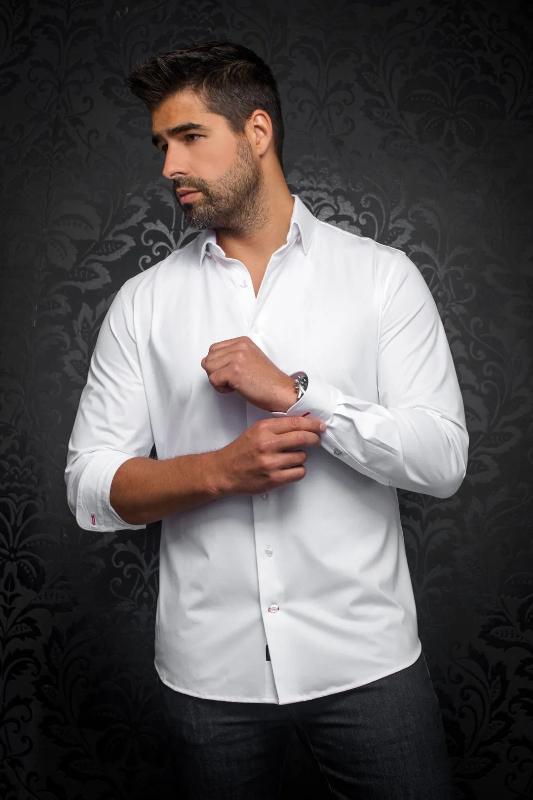 Au Noir Stretch Shirt | Alexander-SLD White