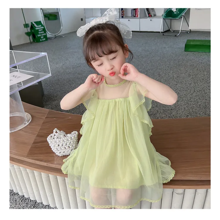 Baby Kid Girls Solid Color Dresses