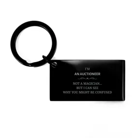 Badass Auctioneer Gifts, I'm Correctional Officer not a magician, Sarcastic Keychain for Auctioneer Birthday Christmas for  Men, Women, Friends, Coworkers