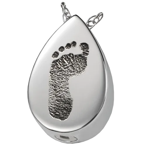 B&B Footprint/Handprint/Pawprint Teardrop Pendant