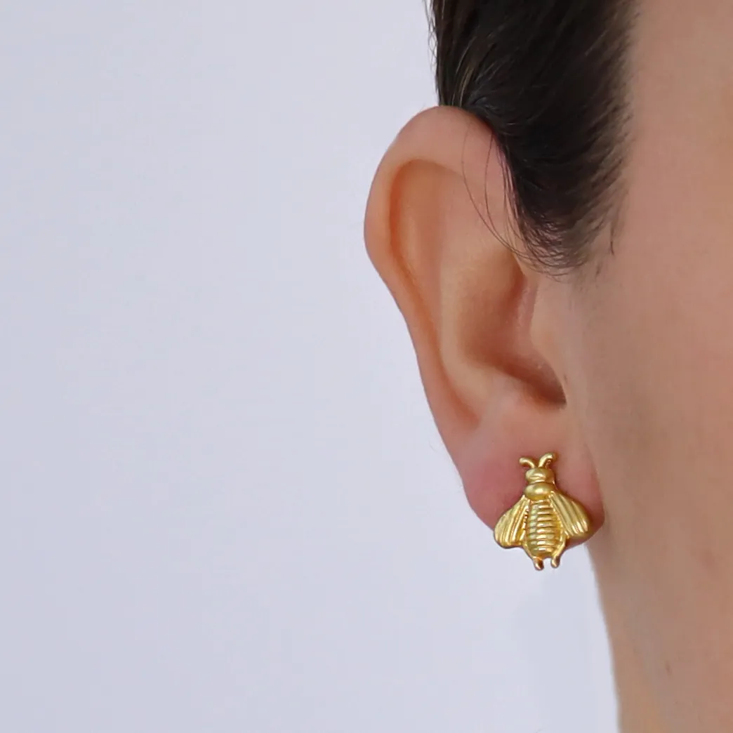 Bee stud earrings