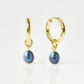 Black Pearl Drop Earrings