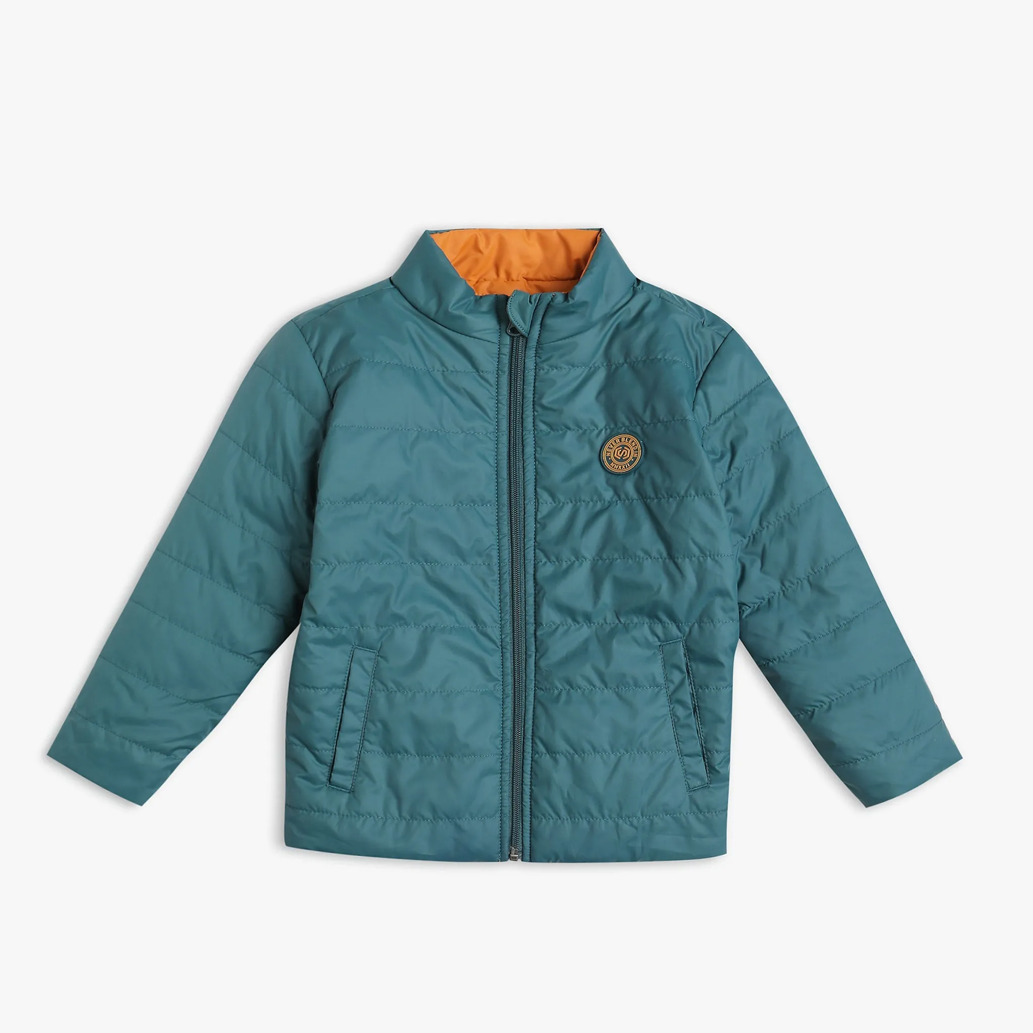 Boy's Regular Fit Solid Jacket