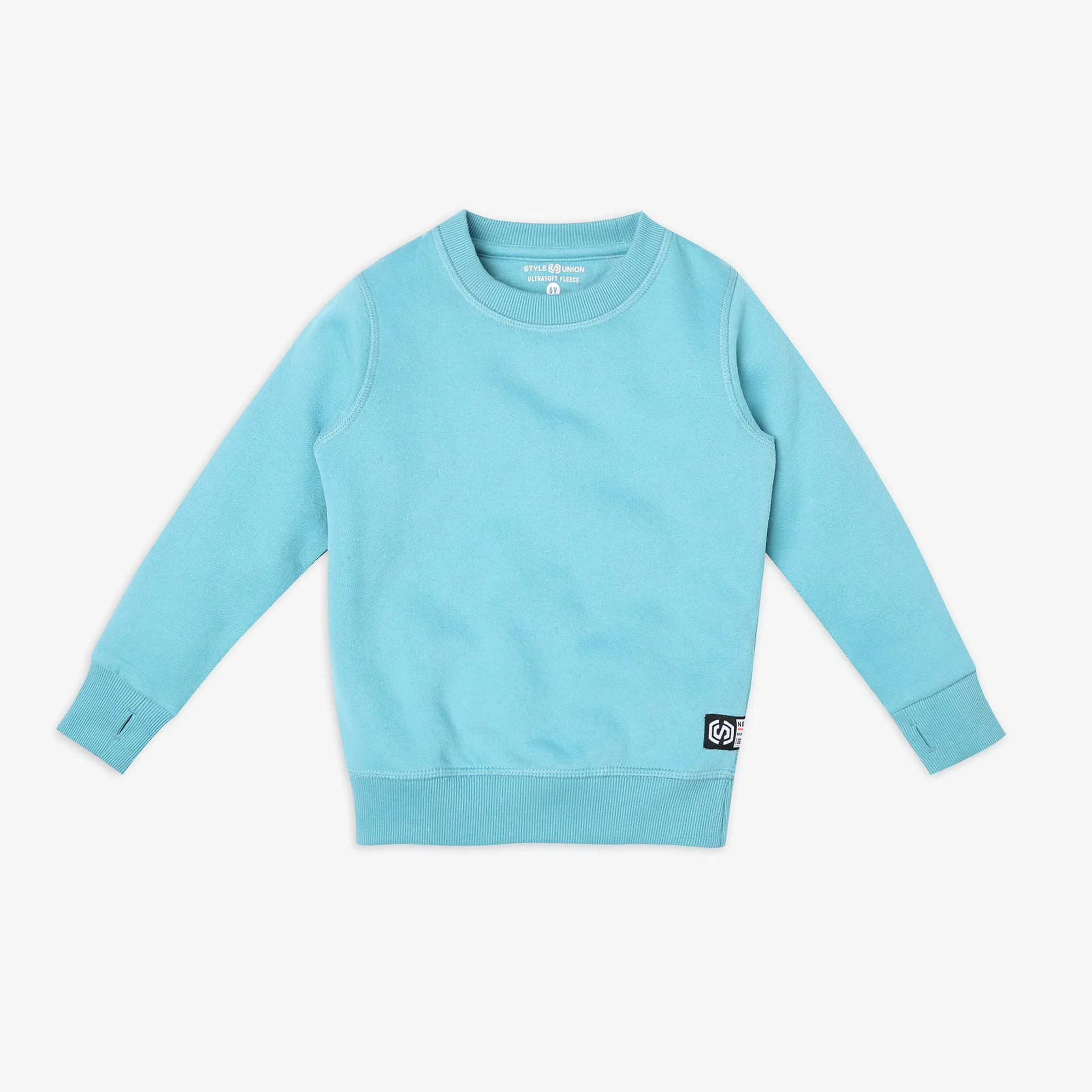 Boy's Regular Fit Solid Sweat Tees