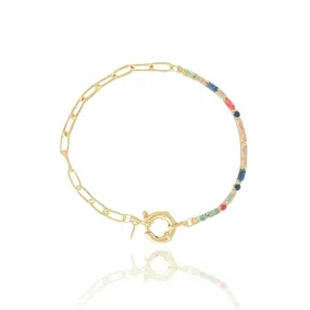 BRACELET COLOR CRYSTAL W/ CLASP