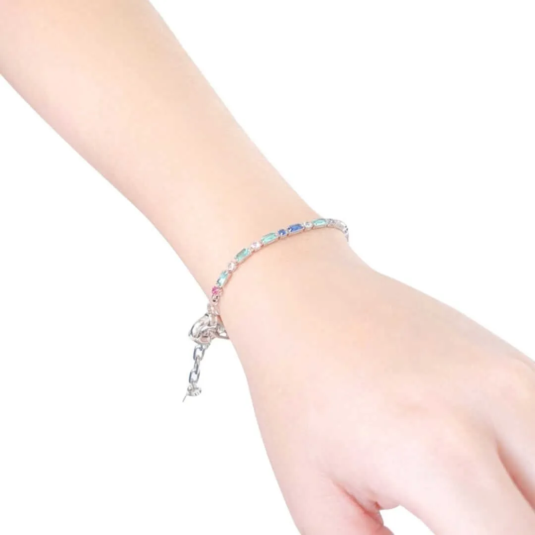 BRACELET COLOR CRYSTAL W/ CLASP