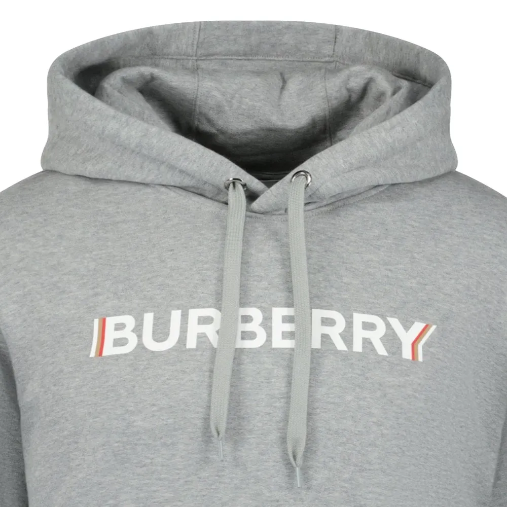 BURBERRY 'FARLEY' HOODED SWEATSHIRT GREY