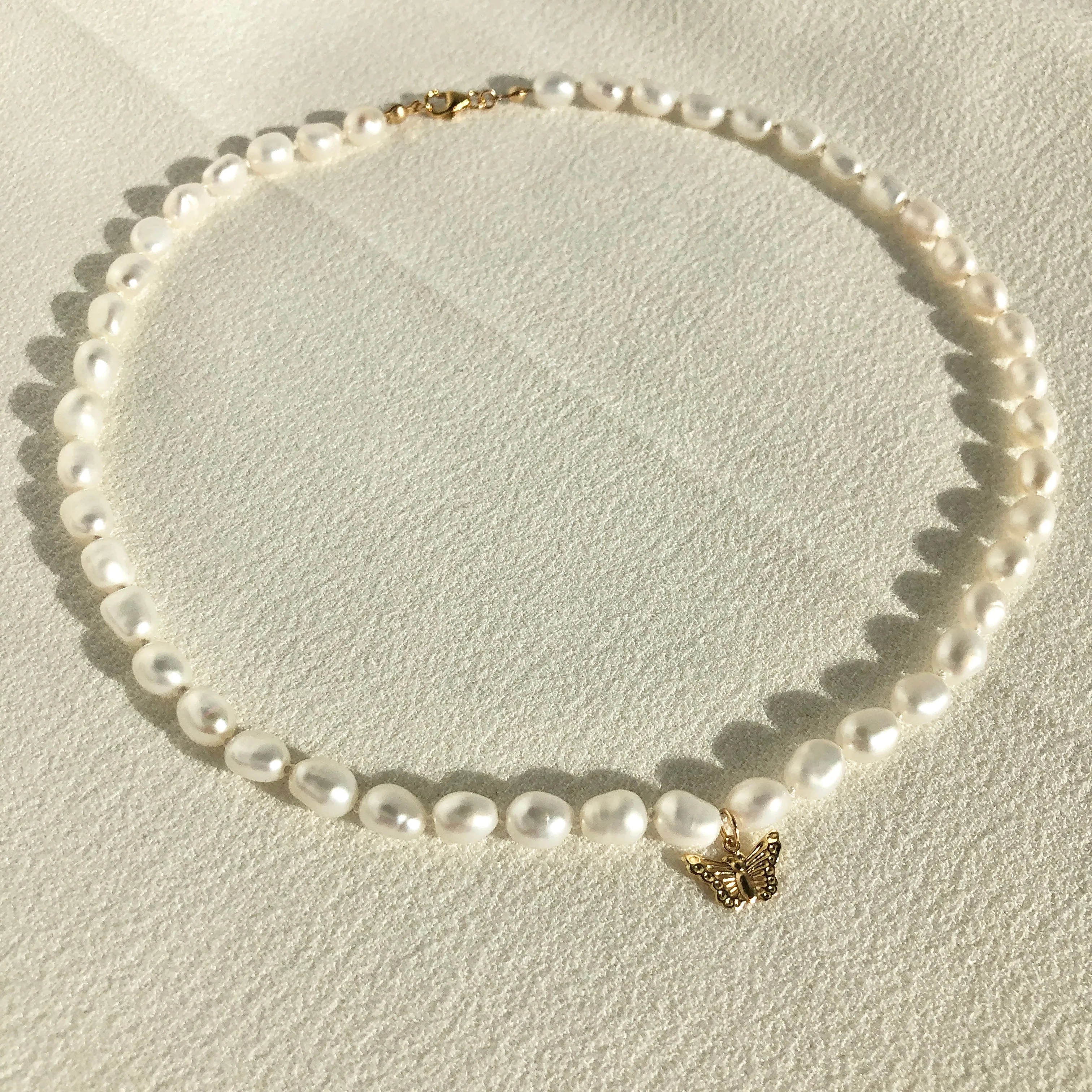 Butterfly Pearl Necklace