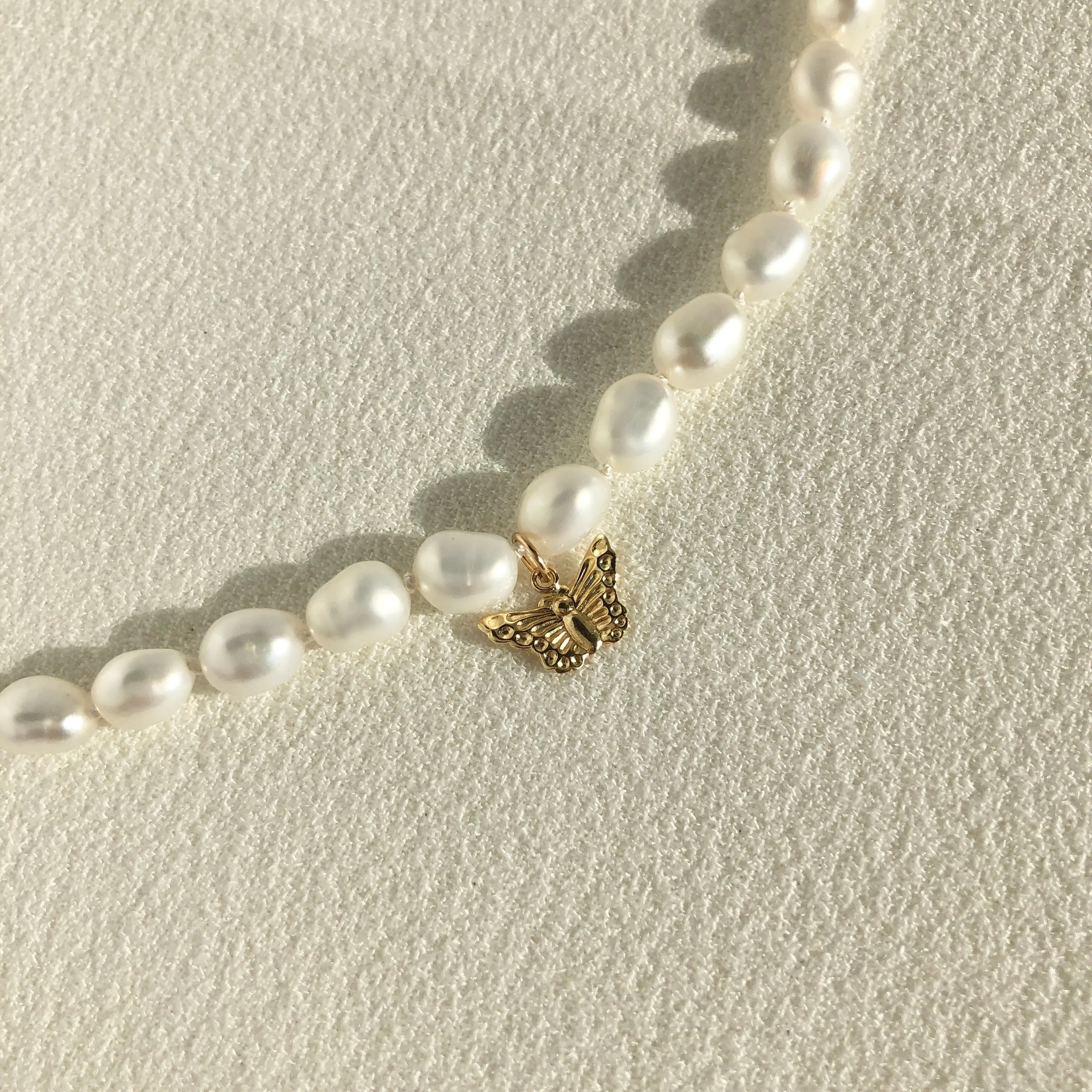 Butterfly Pearl Necklace