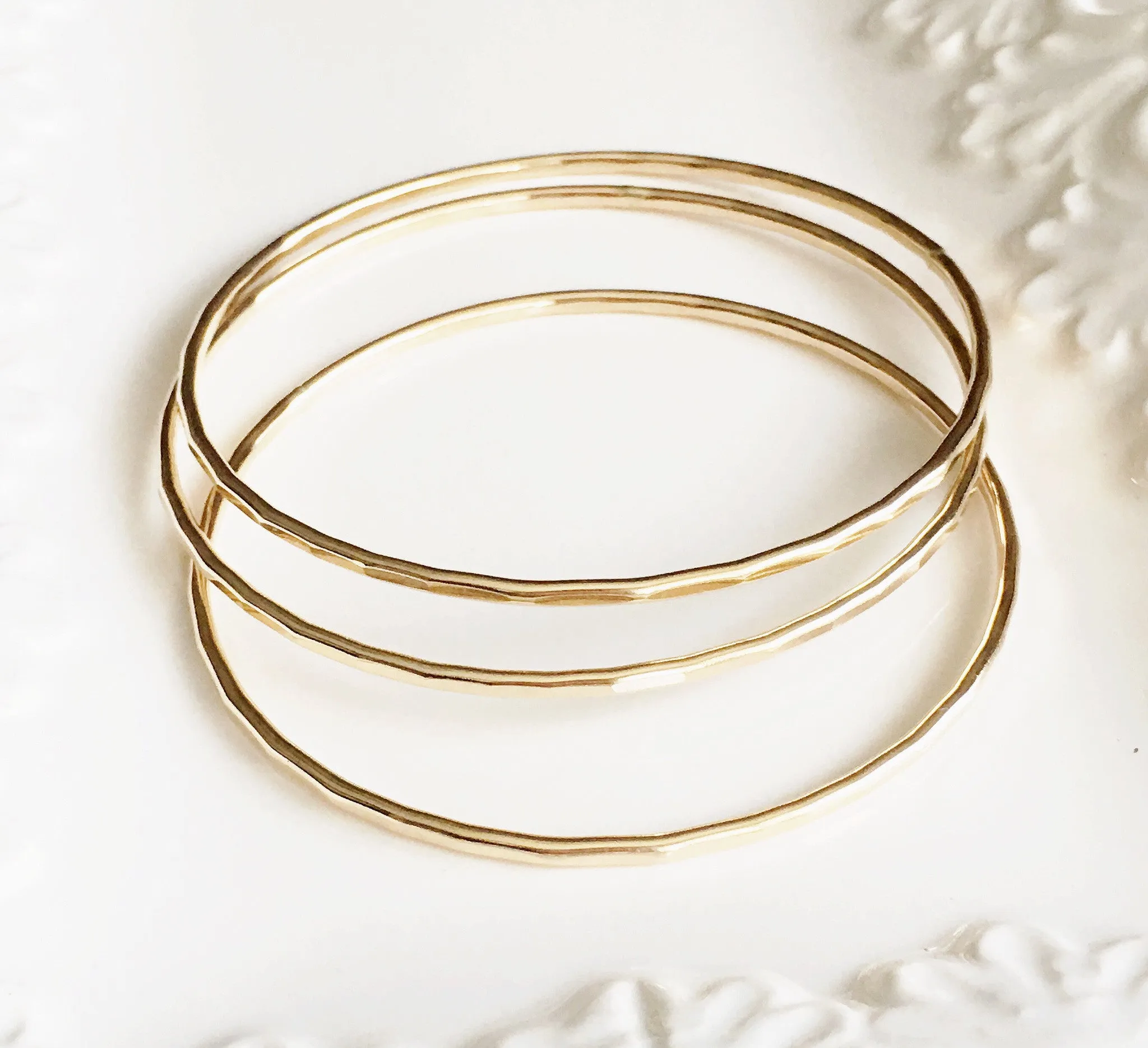 Carly bangles set - gold filled (B184)