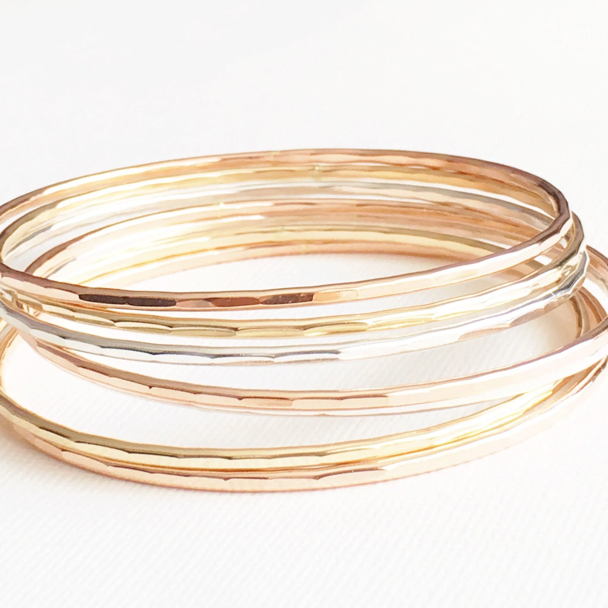 Carly bangles set - gold filled (B184)