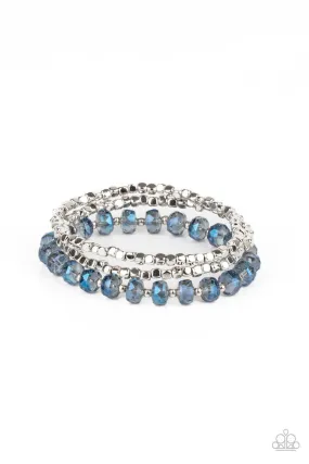 Celestial Circus Blue and Silver Bracelet - Paparazzi Accessories