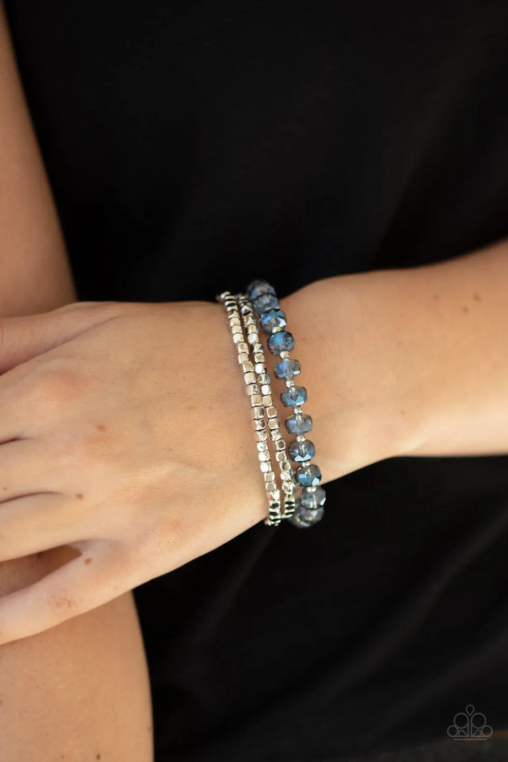 Celestial Circus Blue and Silver Bracelet - Paparazzi Accessories