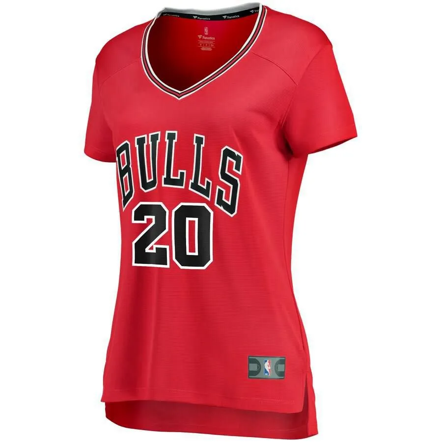 Chicago Bulls Adam Mokoka Fanatics Branded Fast Break Player Icon Jersey Womens - Red | Ireland G7264U0