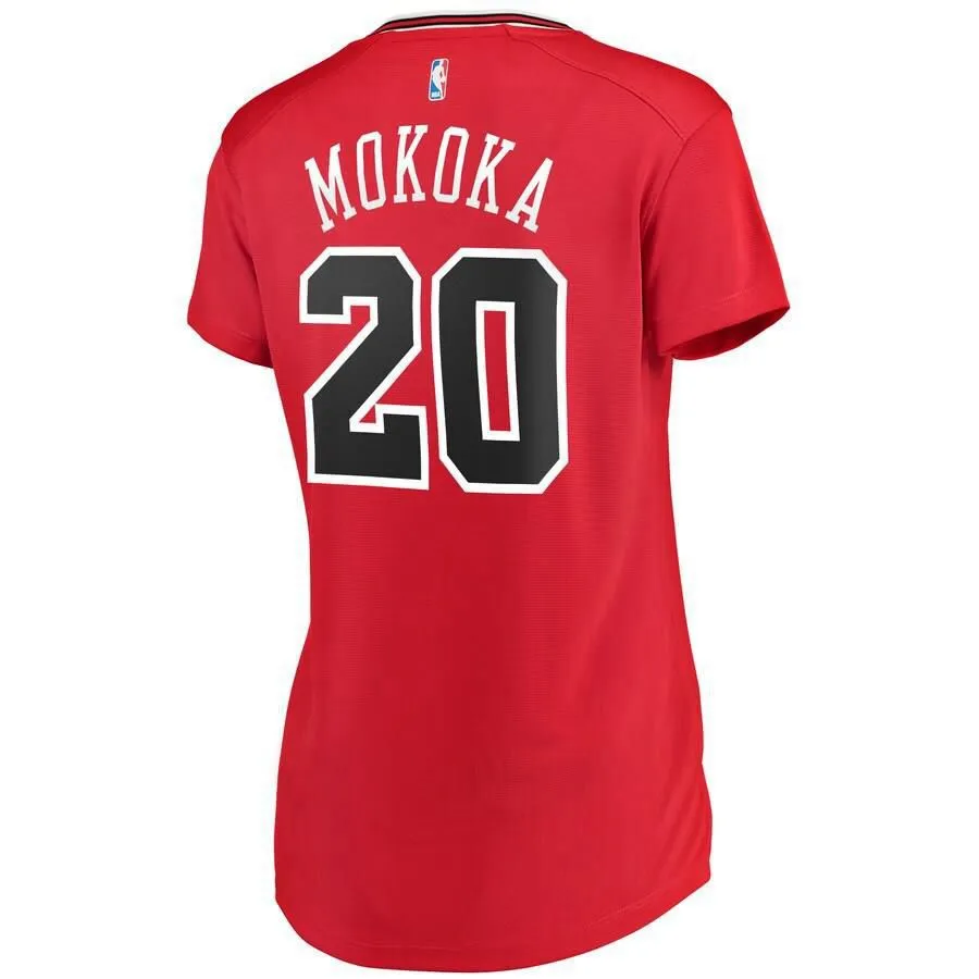 Chicago Bulls Adam Mokoka Fanatics Branded Fast Break Player Icon Jersey Womens - Red | Ireland G7264U0