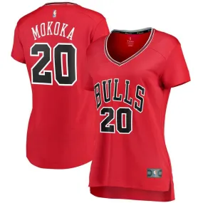 Chicago Bulls Adam Mokoka Fanatics Branded Fast Break Player Icon Jersey Womens - Red | Ireland G7264U0