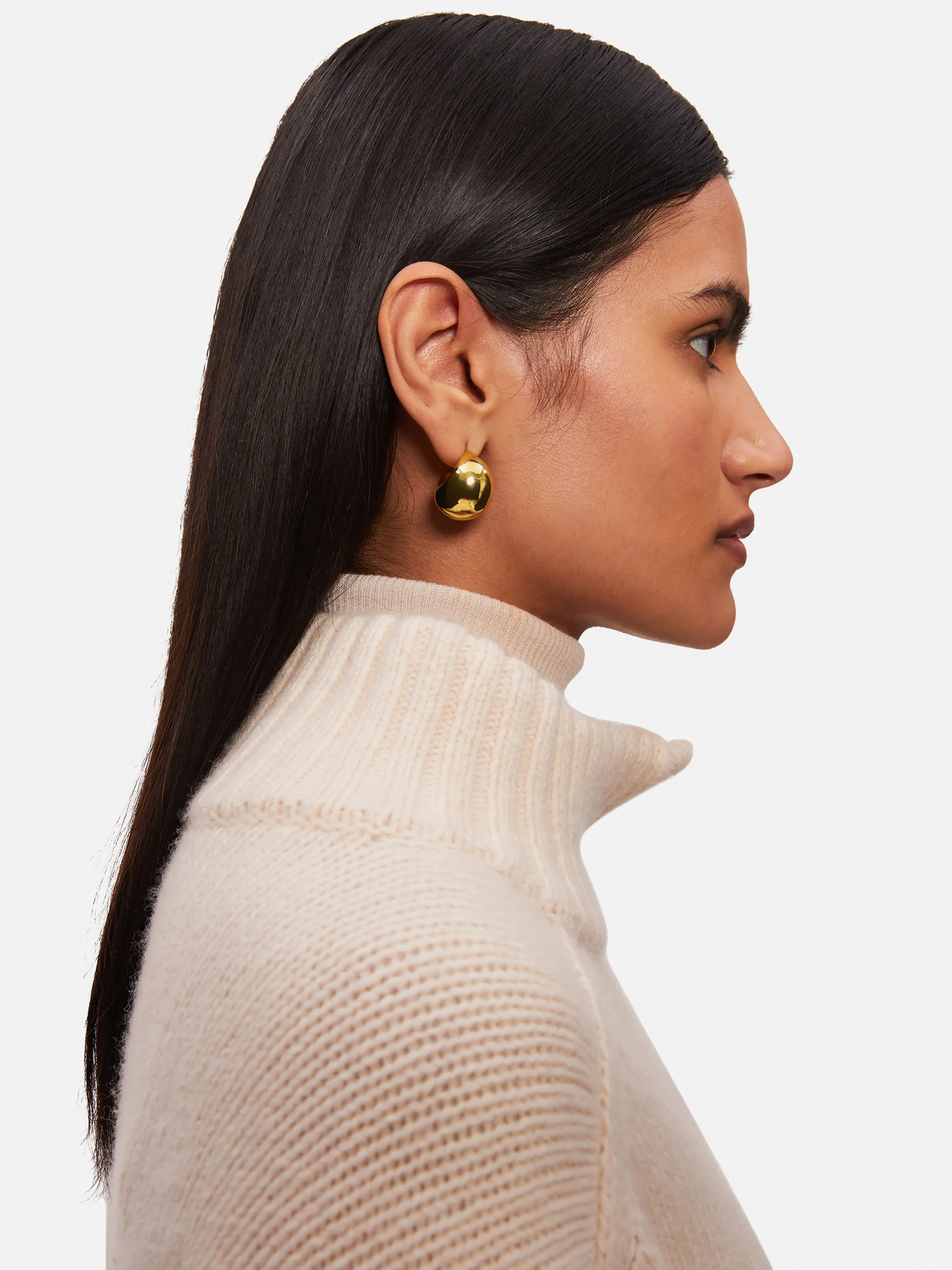 Chunky Dome Earrings | Gold