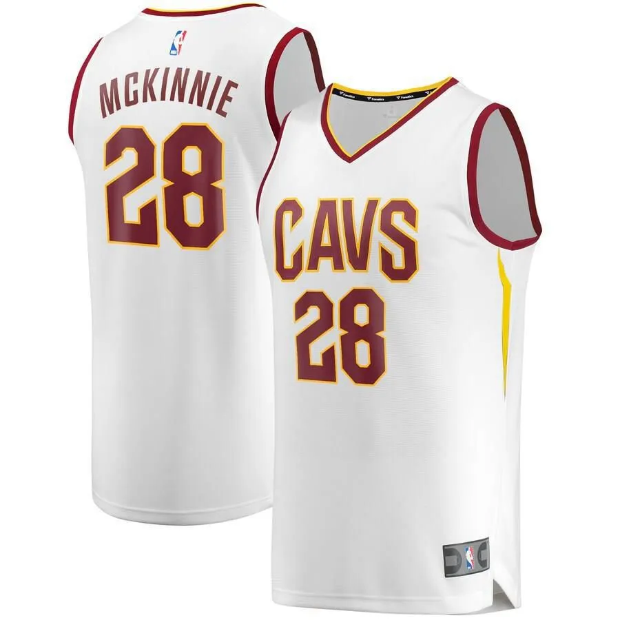 Cleveland Cavaliers Alfonzo McKinnie Fanatics Branded Fast Break Player Association Jersey Kids - White | Ireland H3271J6