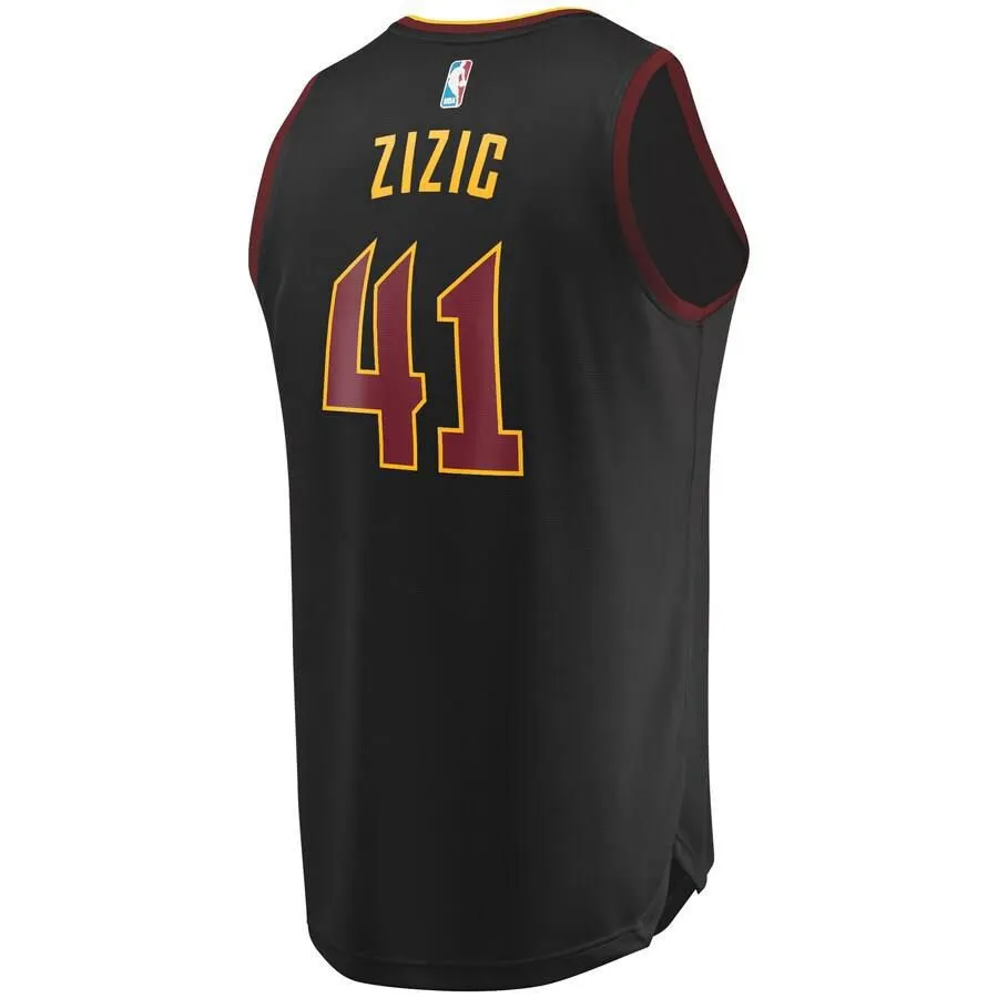 Cleveland Cavaliers Ante Zizic Fanatics Branded Replica Fast Break Player Statement Jersey Kids - Black | Ireland Z2290I9