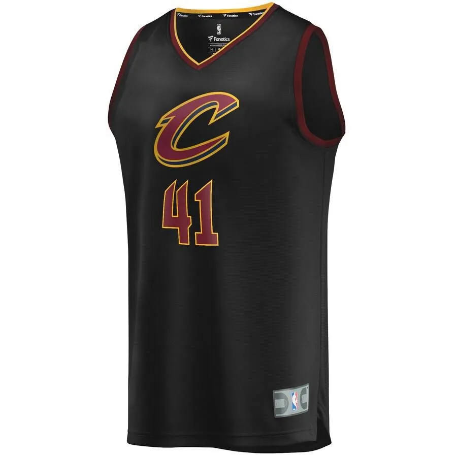 Cleveland Cavaliers Ante Zizic Fanatics Branded Replica Fast Break Player Statement Jersey Kids - Black | Ireland Z2290I9