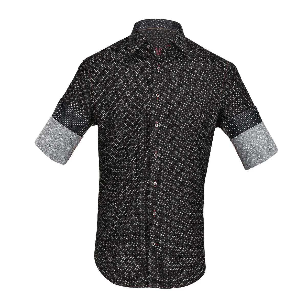 CM0W551 - Cuadra black casual fashion cotton shirt for men