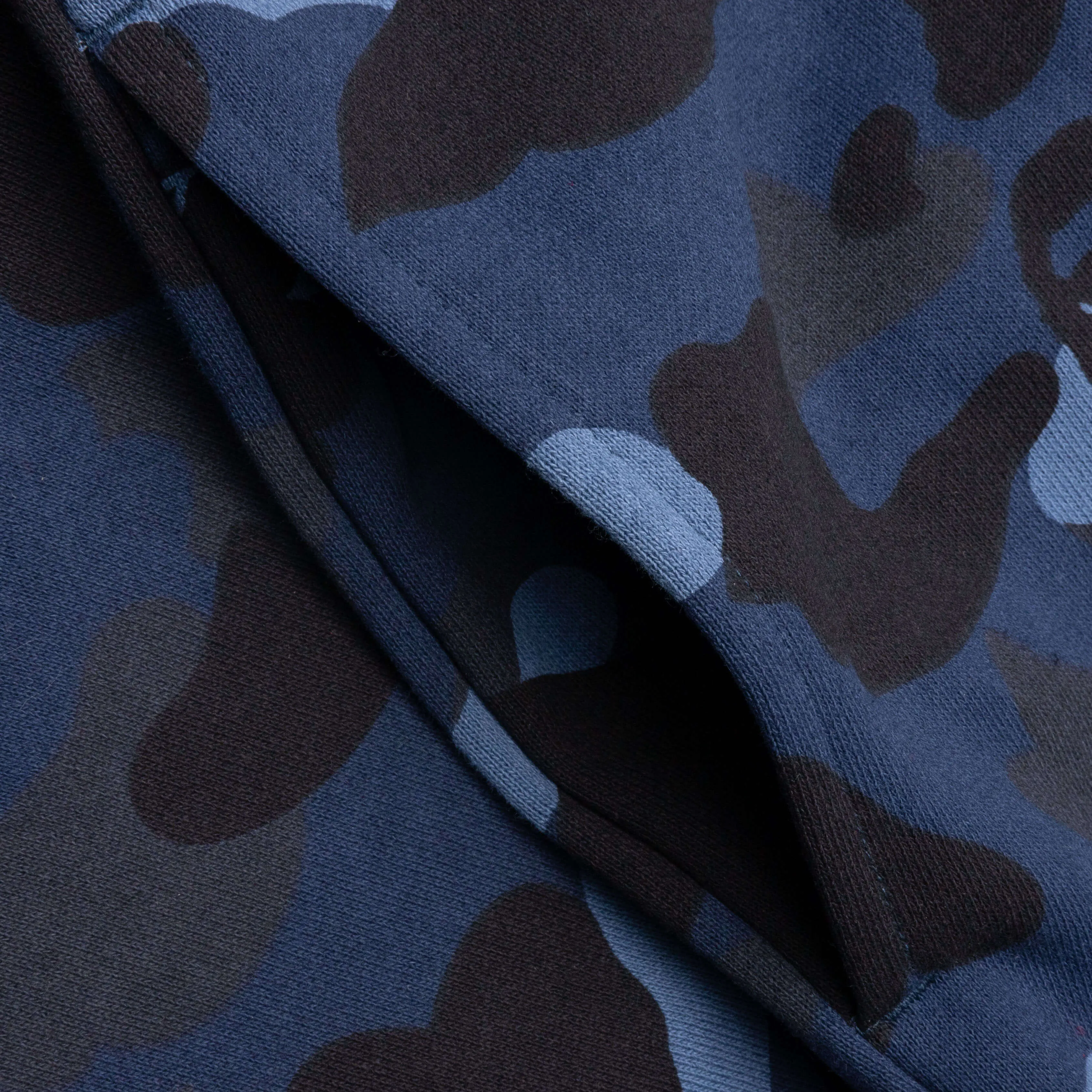 Color Camo Wide Fit Sweat Pants - Navy