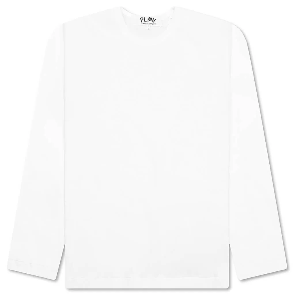 Comme des Garcons PLAY x the Artist Invader L/S Tee - White