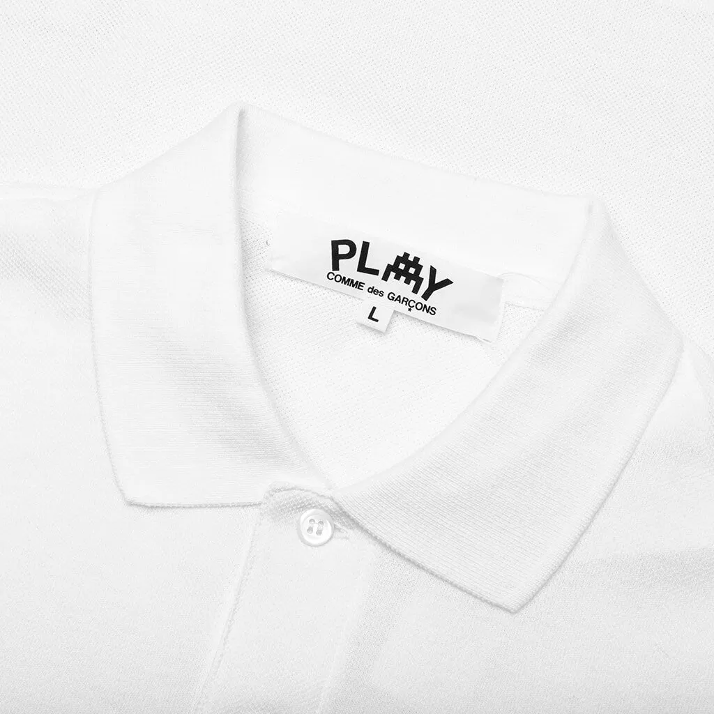 Comme des Garcons PLAY x the Artist Invader Women's Polo - White