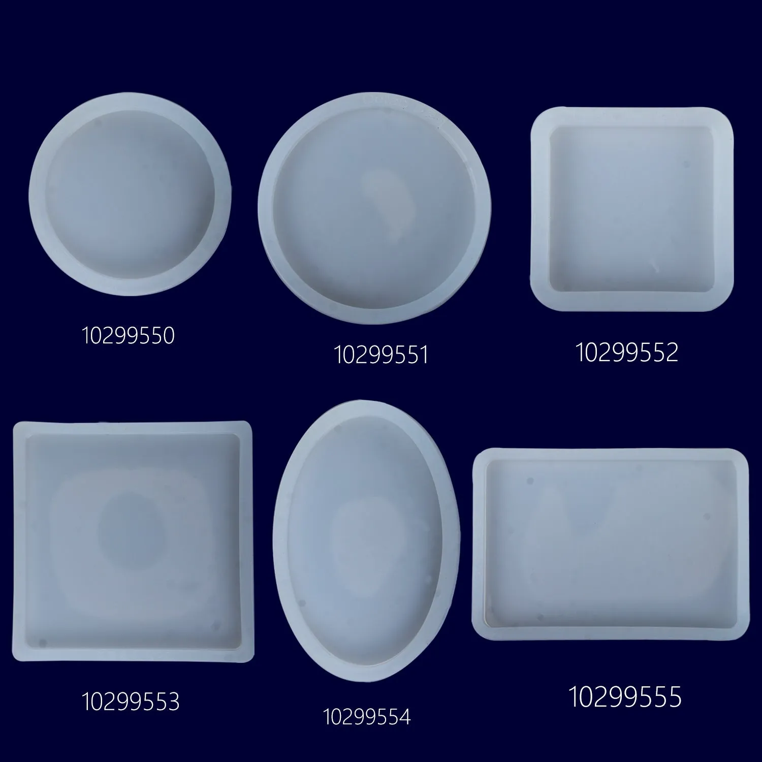 Concrete Coaster Silicone Mold Round Oval Square rectangle Flexible Silicone Mold DIY Crystal Jewelry Clay Mold 1pcs 102995