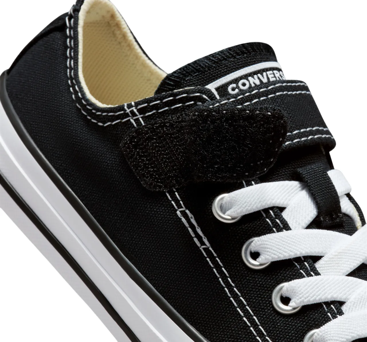 Converse boys' sneaker shoe with elastic lace and velcro Chuck Taylor All Star 372881C black white 