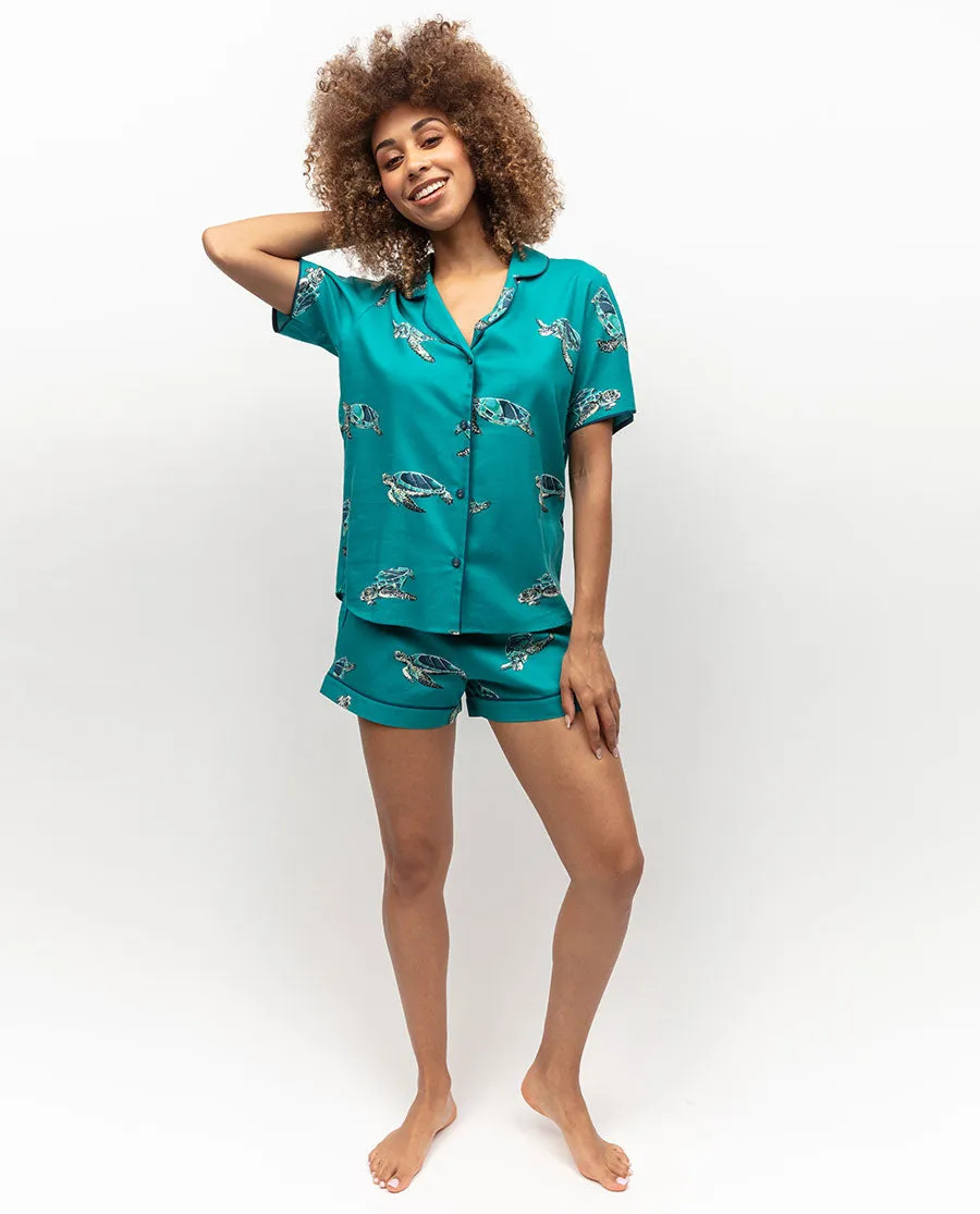 Cove Turtle Print Pyjama Top