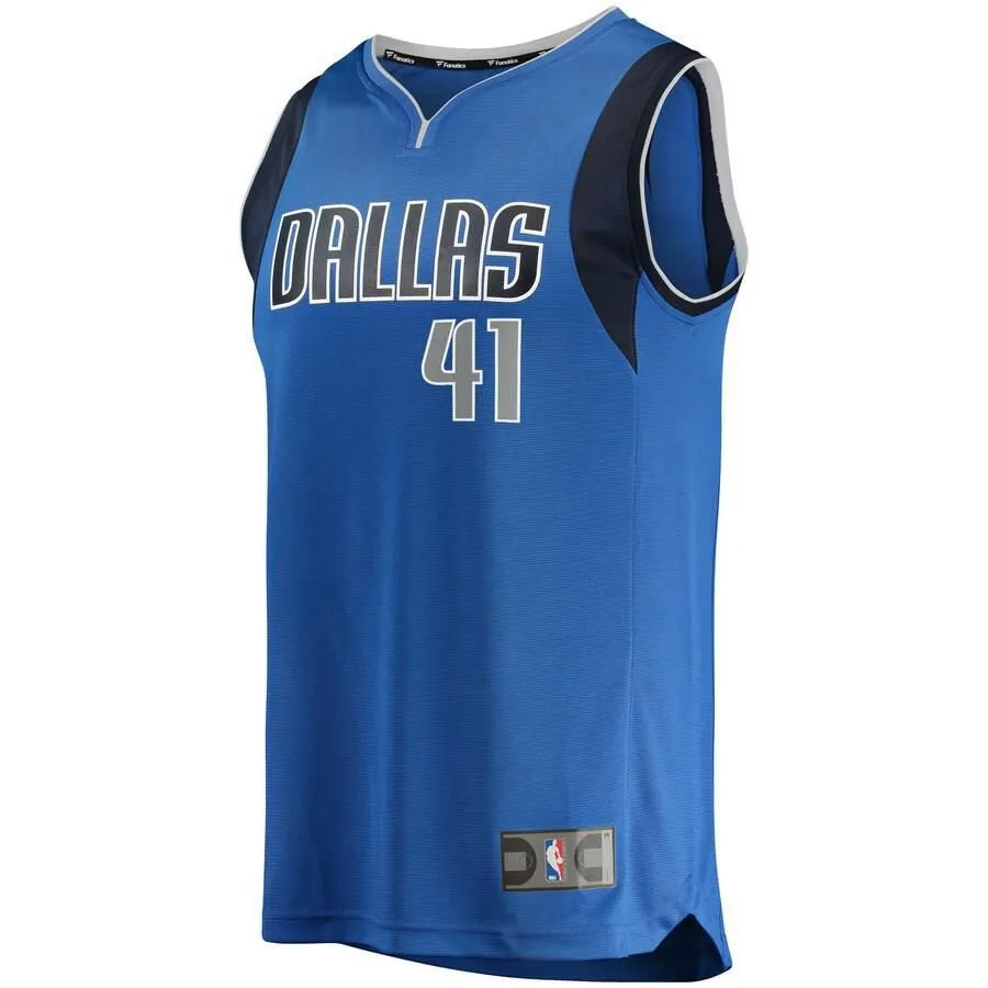 Dallas Mavericks Dirk Nowitzki Fanatics Branded Replica Fast Break Jersey Kids - Blue | Ireland I2775P8